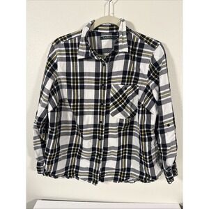 Lauren Ralph Lauren 100% Cotton Plaid Button Up‎ Shirt Women's Size 1X Plus O1